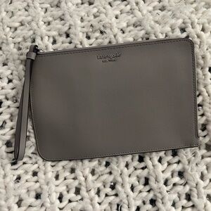kate spade gray Saffiano Wristlet Organizer with Strap